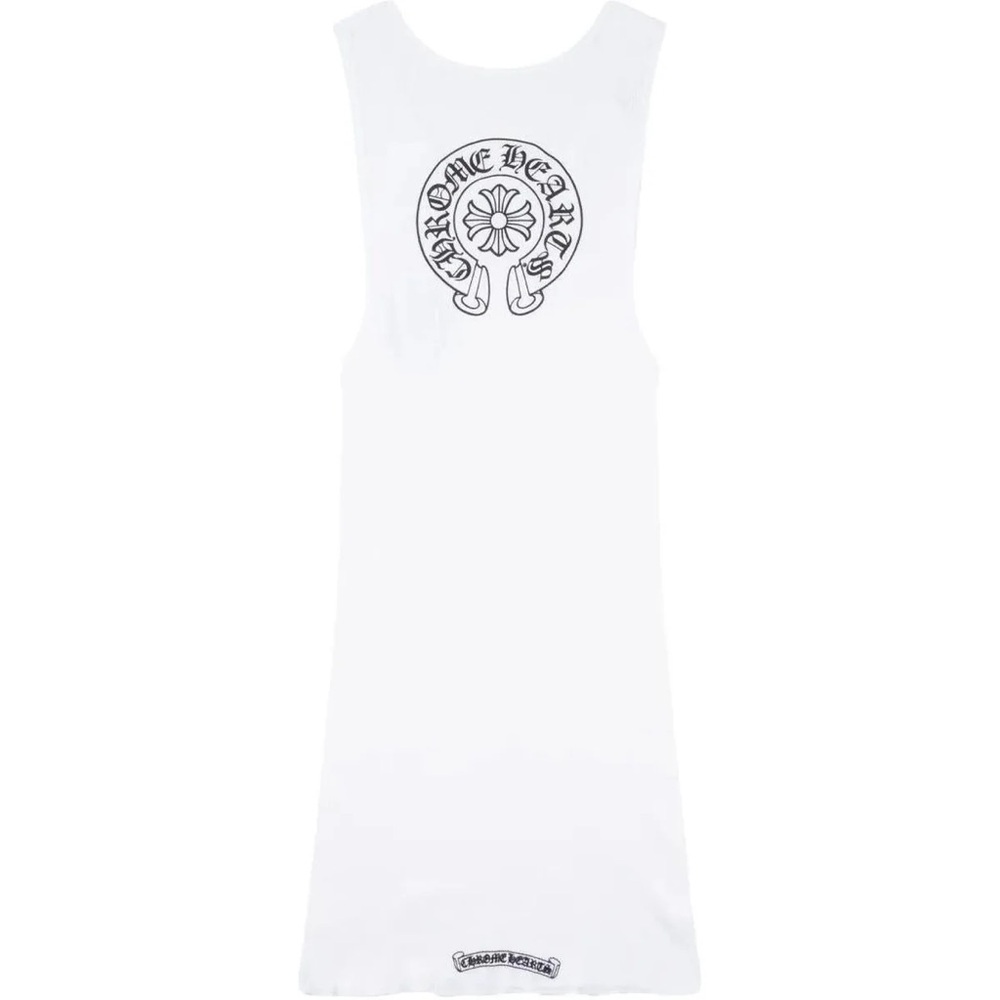 Chrome Hearts White Sleeveless Top